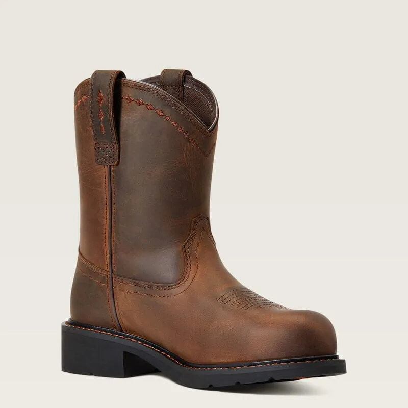 Ariat Women's - 10" Fatbaby Leather Pull-On Work Boot - Steel Toe