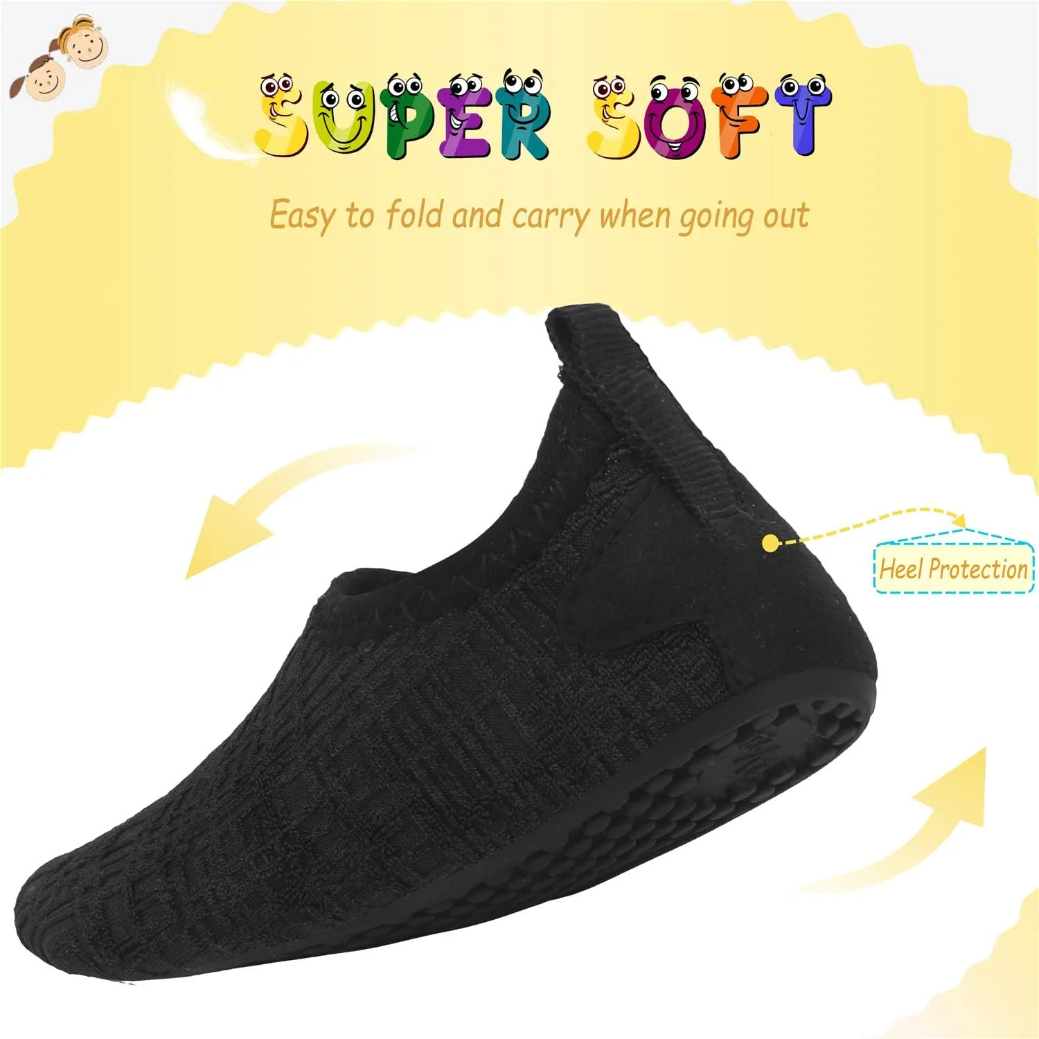 BARERUN Baby Girls Boys Water Shoes Swim Barefoot Water Sport Aqua Socks for Beach Pool Swim Sand