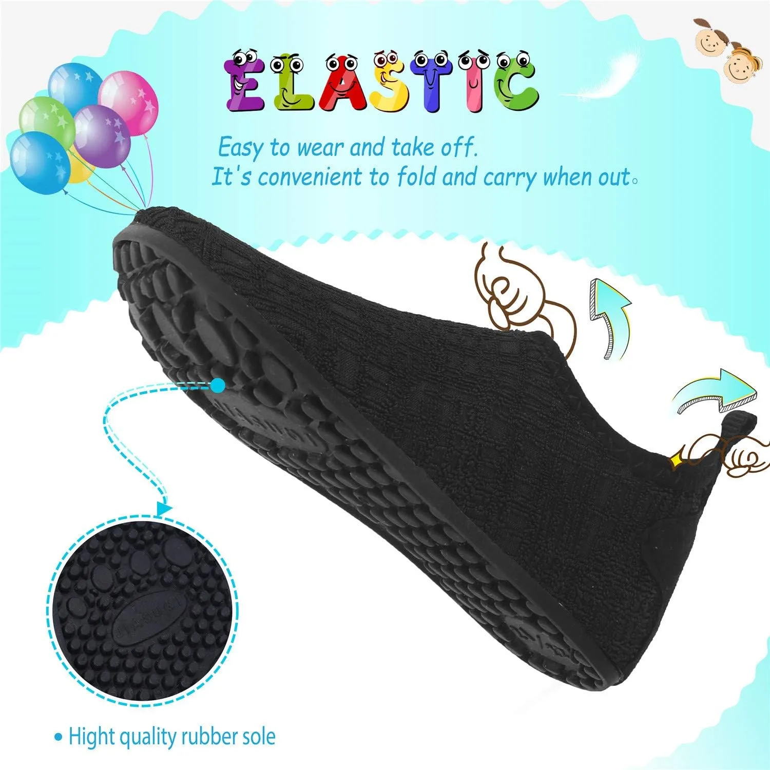 BARERUN Baby Girls Boys Water Shoes Swim Barefoot Water Sport Aqua Socks for Beach Pool Swim Sand