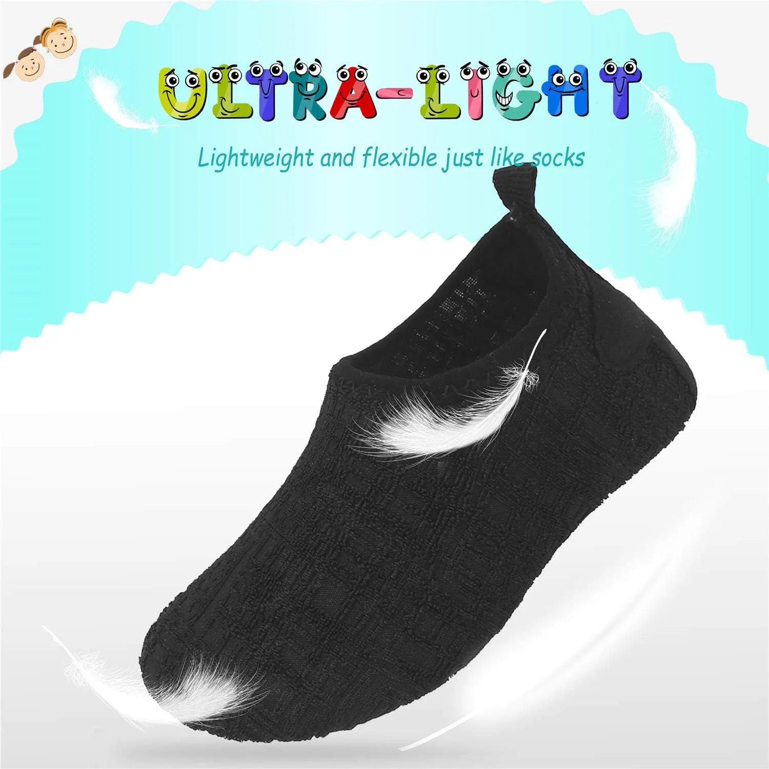 BARERUN Baby Girls Boys Water Shoes Swim Barefoot Water Sport Aqua Socks for Beach Pool Swim Sand