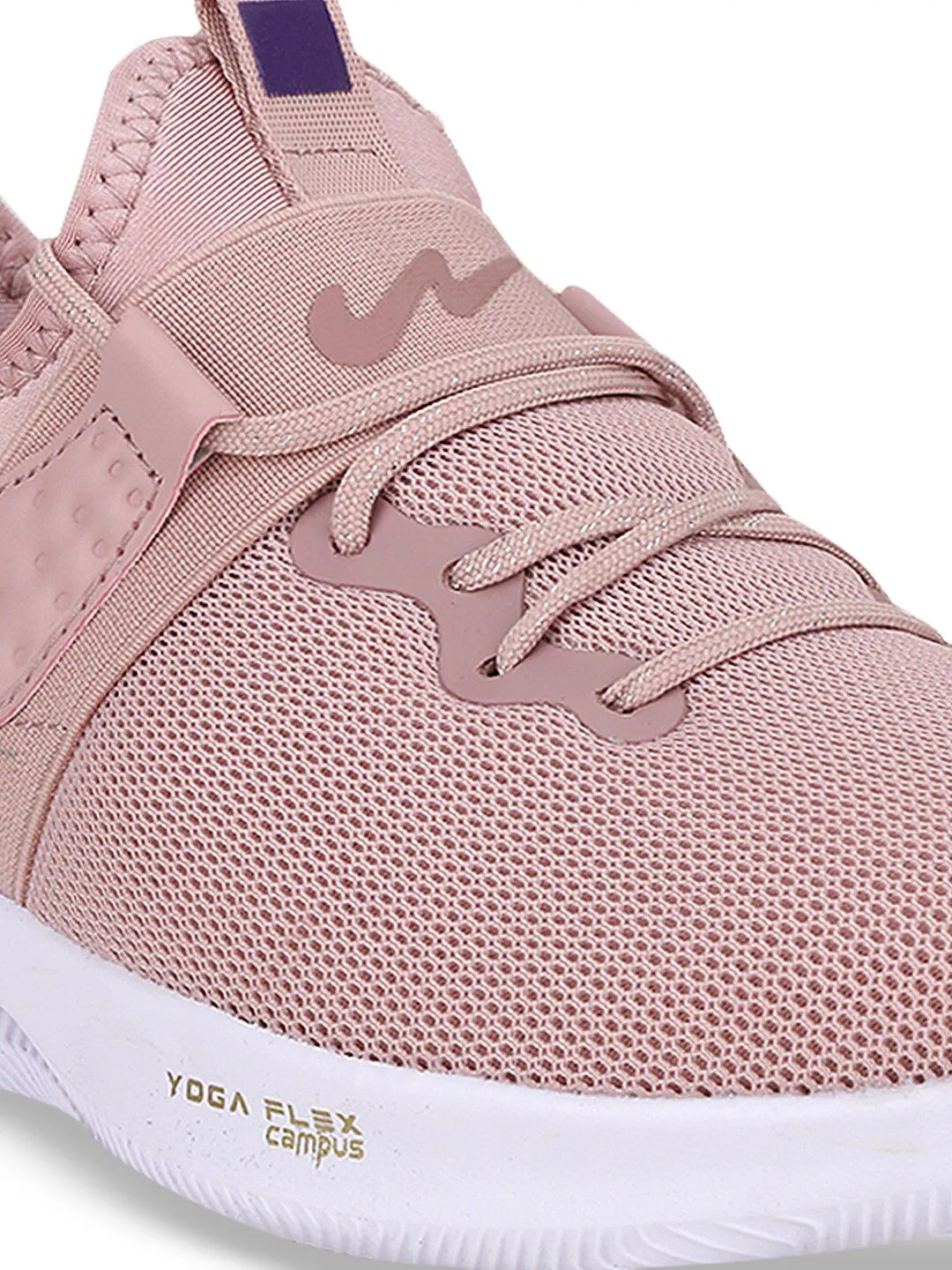 Campus Women Peach-Coloured Mesh Running Shoes