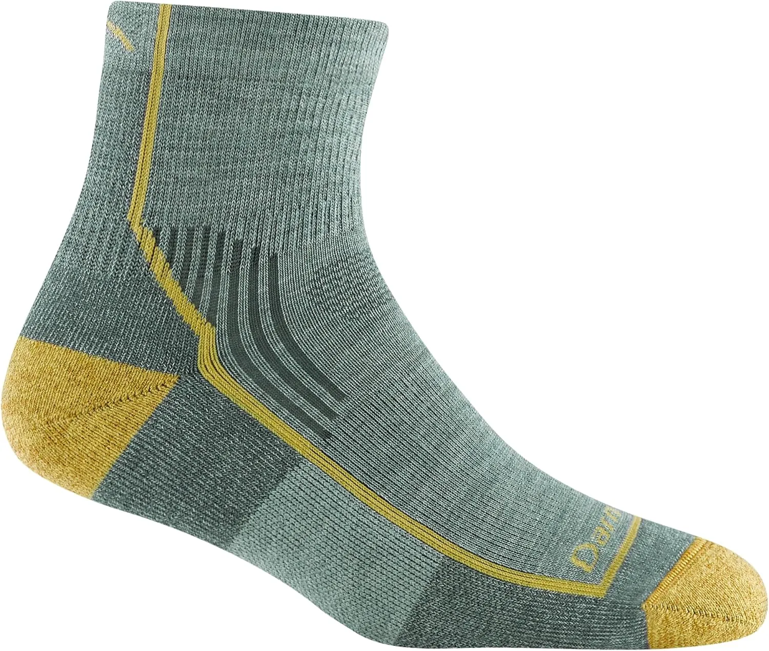 Darn Tough Vermont Women's Hiker 1/4 Midweight with Cushion Hiking Sock (Style 1958) - Green/Sage, Medium