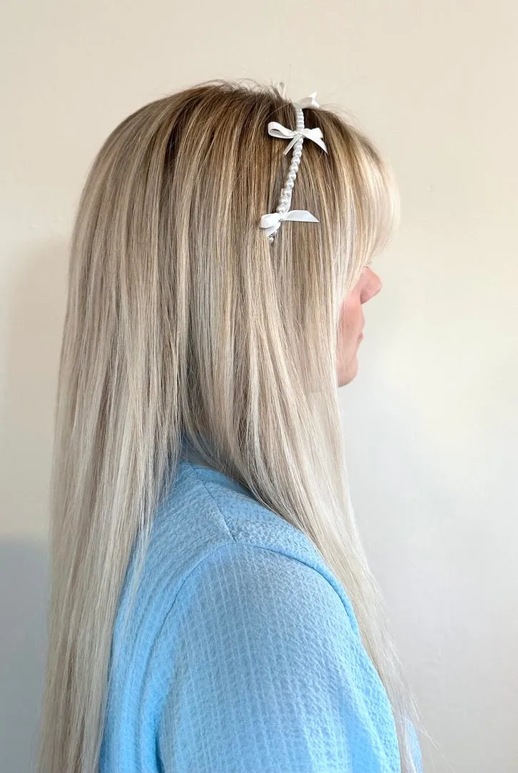 Mini Ballet Bow Pearl Headband