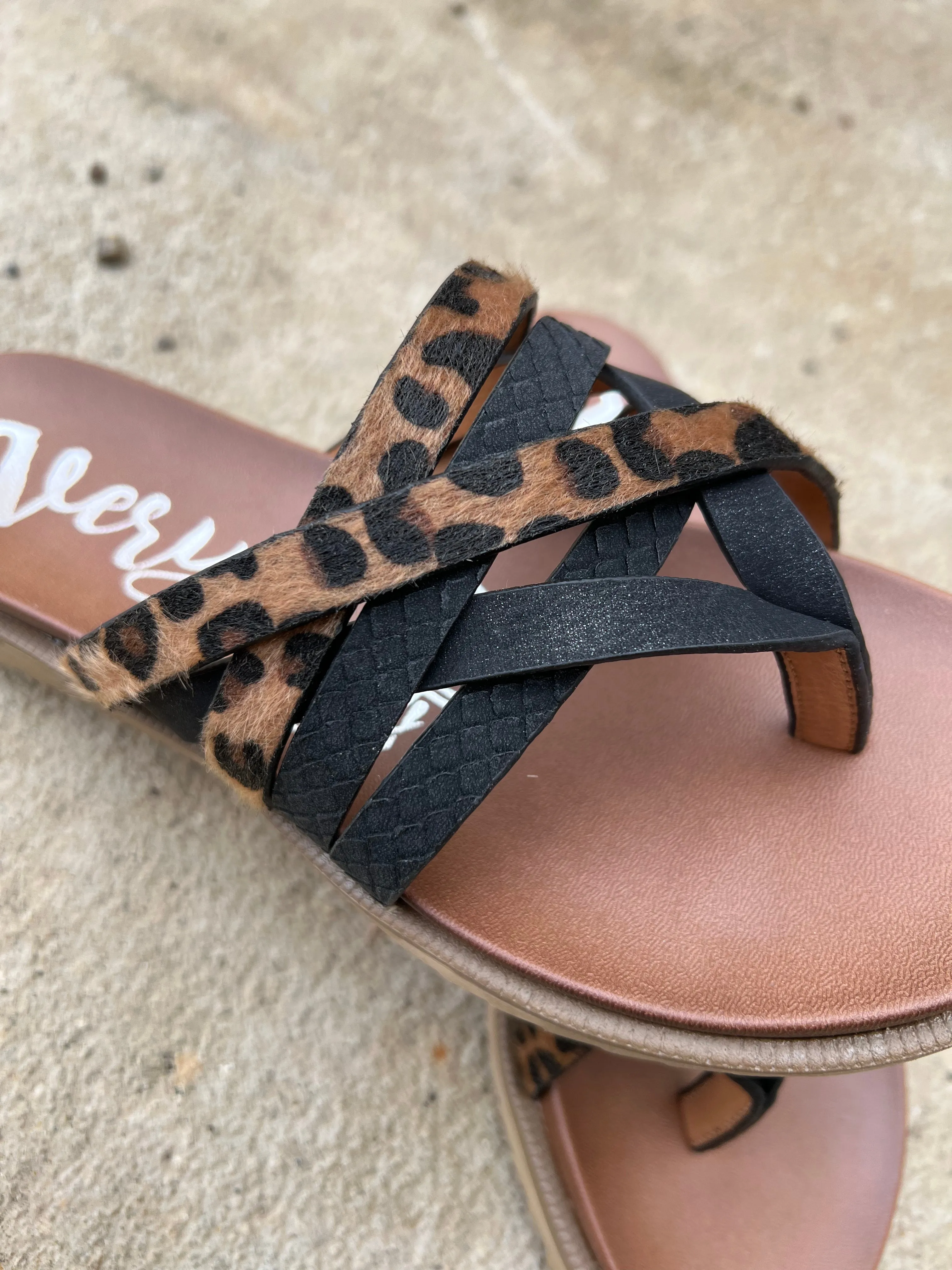 *PVM* Mini Sandals (Black Cheetah)