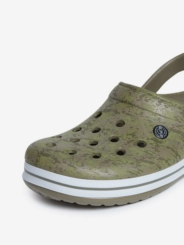 SOLEPLAY Khaki Perforated Design Clogs