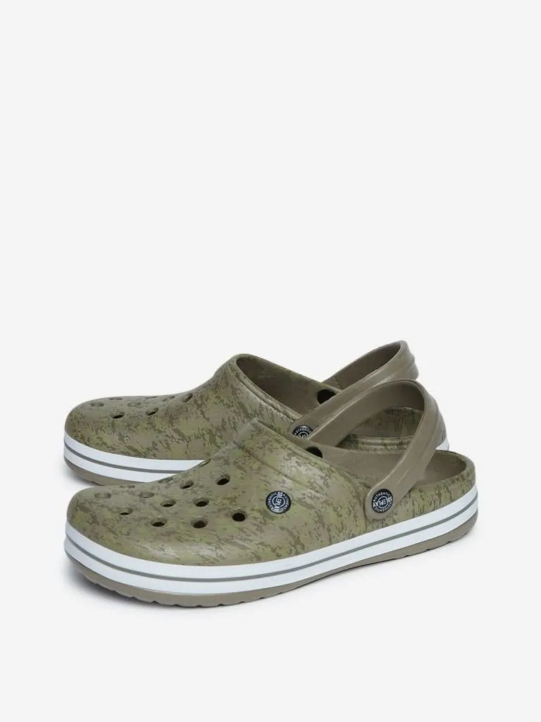 SOLEPLAY Khaki Perforated Design Clogs