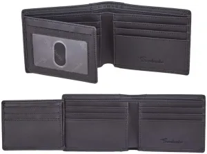 Travelambo Wallet for Men, Trifold RFID Blocking Mens Wallet, 12 Credit Card Holder Minimalist Front Pocket, Leather Slim Wallet with ID Window