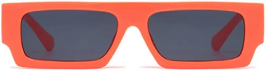 Vintage Rectangle Sunglasses for Men Women 90s Retro Fashion Glasses Square Shades
