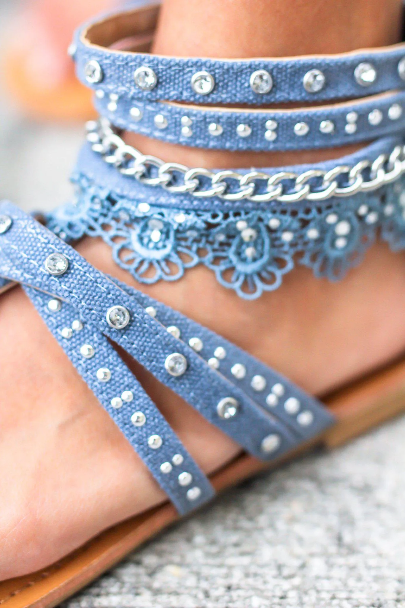 Wilma Blue Denim Sandals